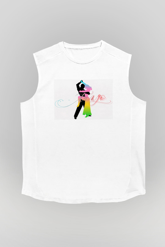 Tango Beyaz Unisex Kolsuz Tişört