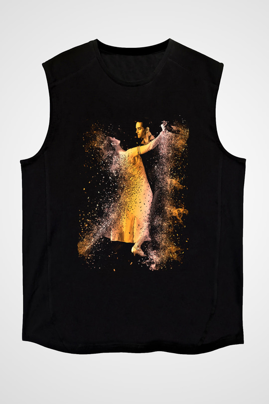 Tango Siyah Unisex Kolsuz Tişört
