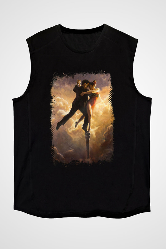 Tango Siyah Unisex Kolsuz Tişört