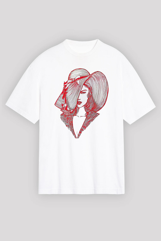 Taylor Swift Baskılı Beyaz Unisex Oversize Tişört - Tshirt