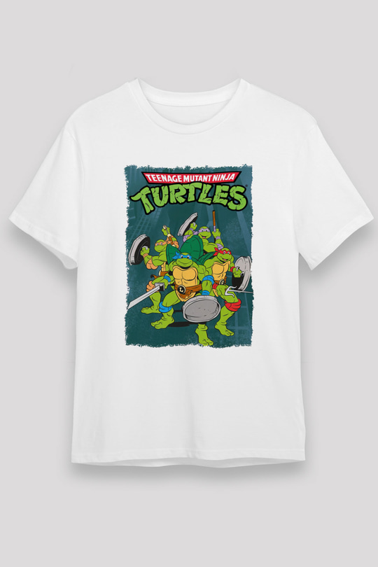Teenage Mutant Ninja Turtles Ninja Kaplumbağalar Beyaz Unisex Tişört T-Shirt