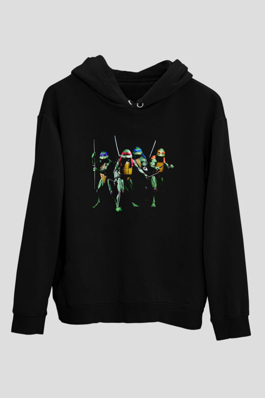 Teenage Mutant Ninja Turtles Ninja Kaplumbağalar Siyah Unisex Hoodie