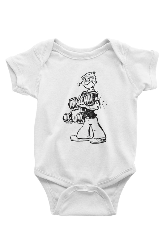 Temel Reis BaskılıBeyaz  Bebek Body - Zıbın