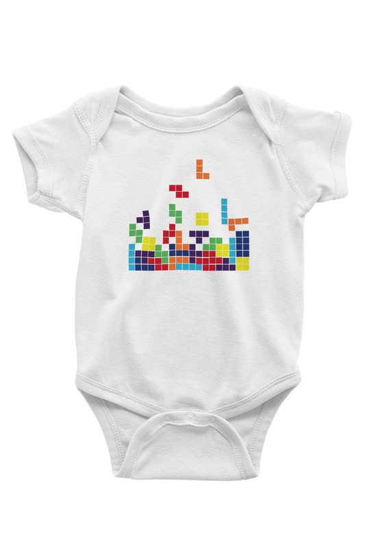 Tetris Beyaz Bebek Body - Zıbın