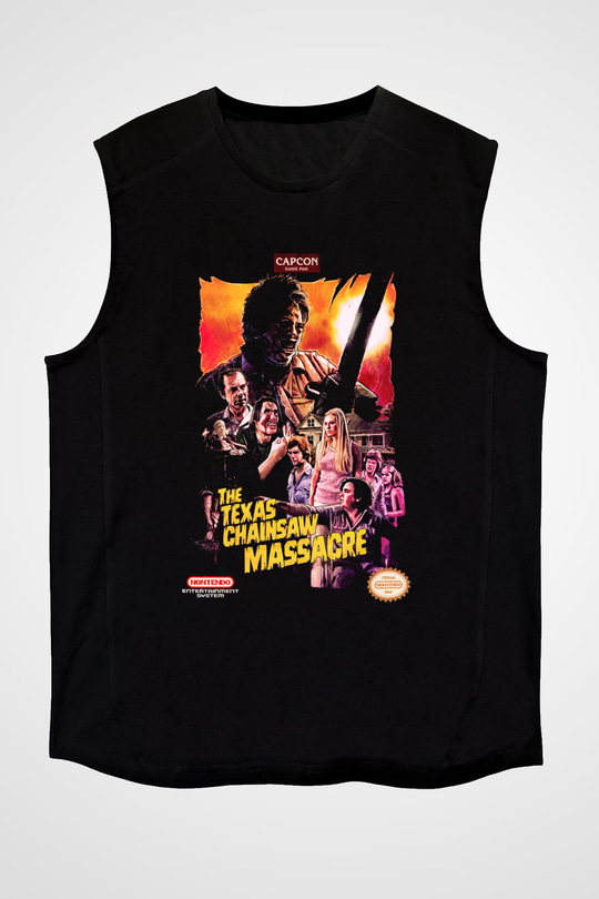 Texas Chain Saw Massacre Siyah Unisex Kolsuz Tişört