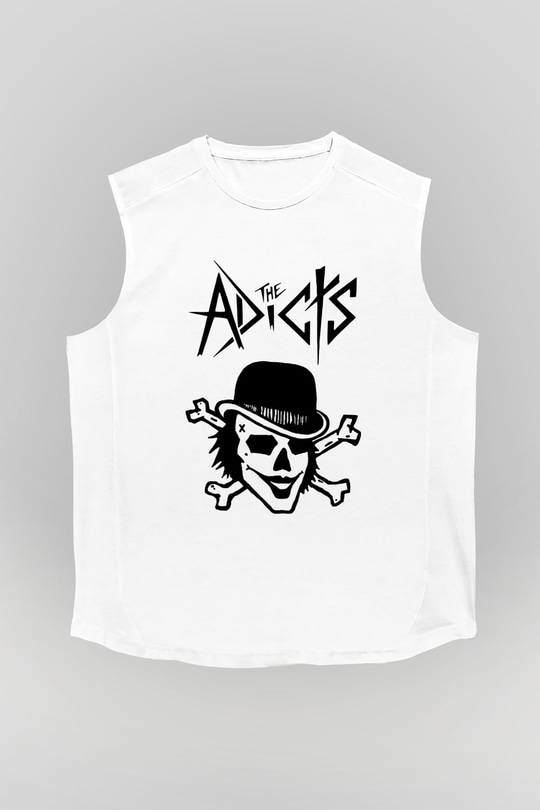 The Adicts Beyaz Unisex Kolsuz Tişört