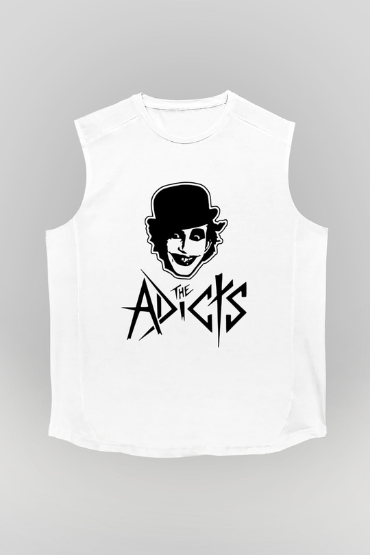 The Adicts Beyaz Unisex Kolsuz Tişört