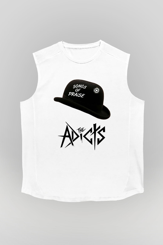 The Adicts Beyaz Unisex Kolsuz Tişört