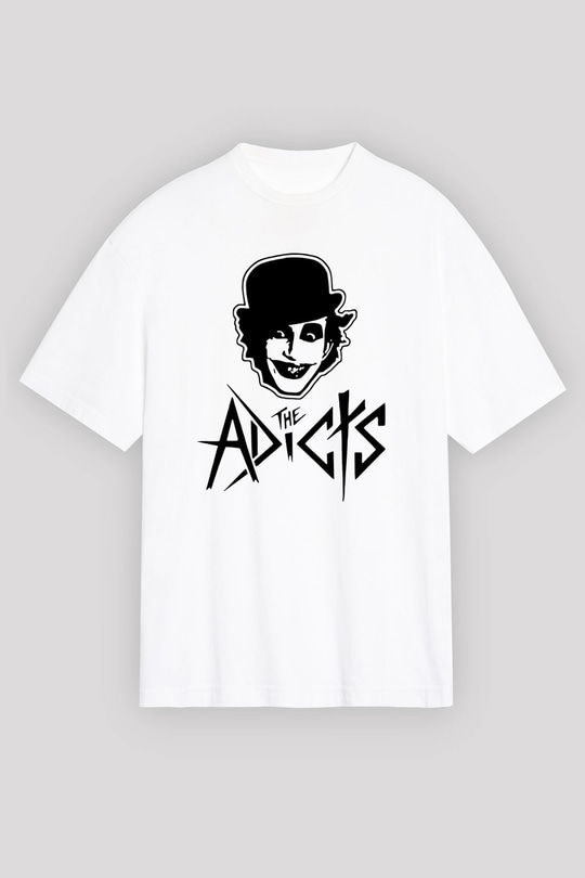The Adicts Beyaz Unisex Oversize Tişört T-Shirt