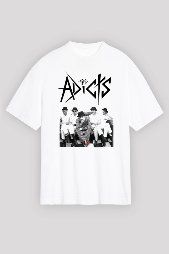 The Adicts Beyaz Unisex Oversize Tişört T-Shirt