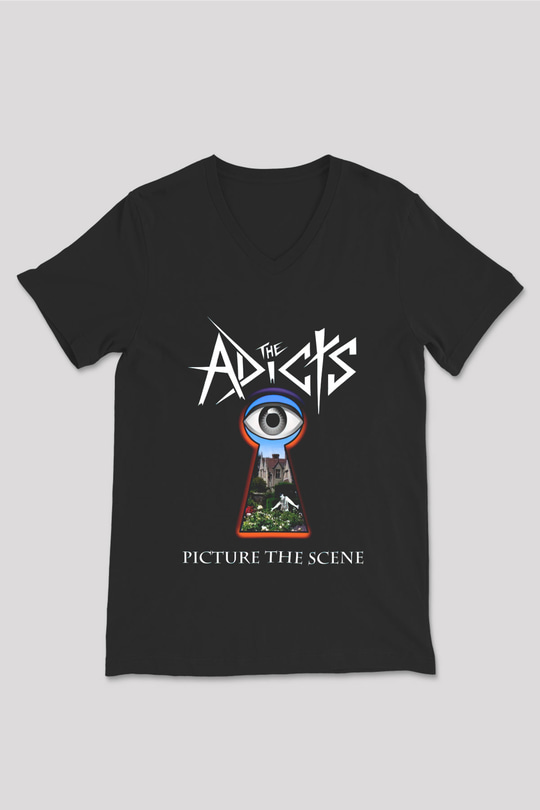 The Adicts Siyah Unisex V Yaka Tişört T-Shirt