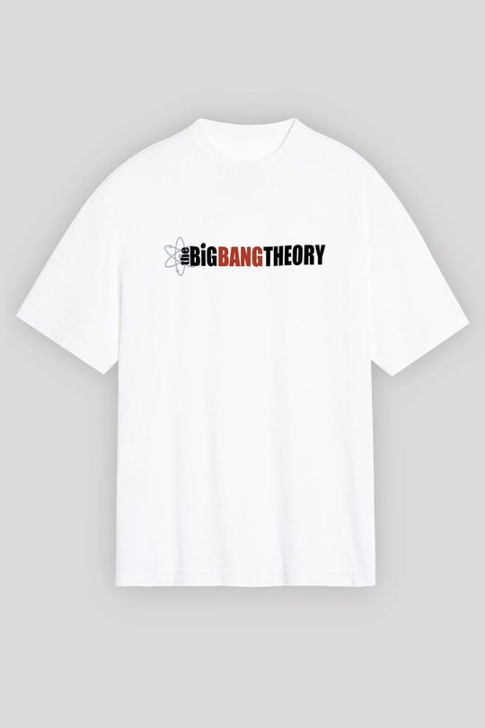 The Big Bang Theory Beyaz Unisex Oversize Tişört T-Shirt