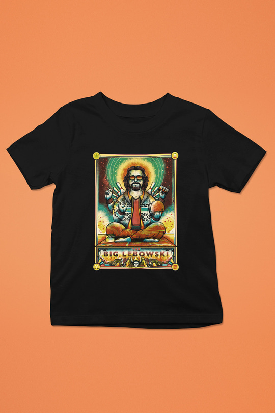 The Big Lebowski Büyük Lebowski Baskılı Siyah Unisex Çocuk Tişört