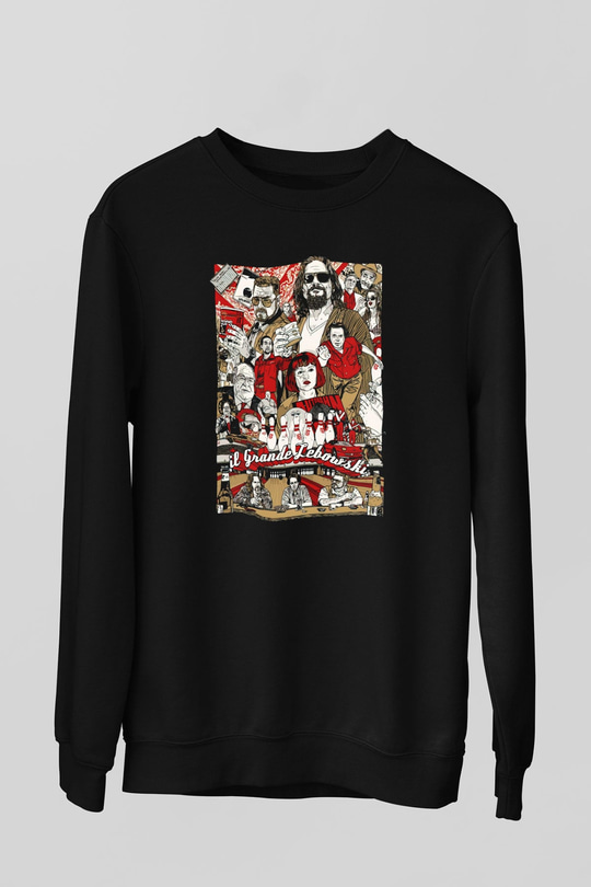 The Big Lebowski Büyük Lebowski Siyah Unisex Sweatshirt
