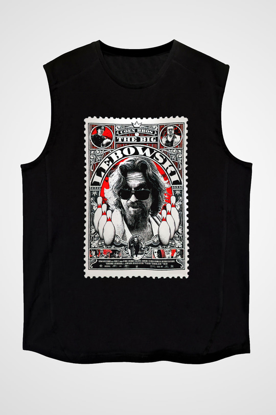 The Big Lebowski Büyük Lebowski Siyah Unisex Kolsuz Tişört