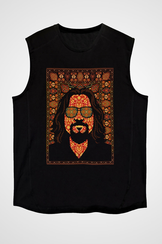 The Big Lebowski Büyük Lebowski Siyah Unisex Kolsuz Tişört
