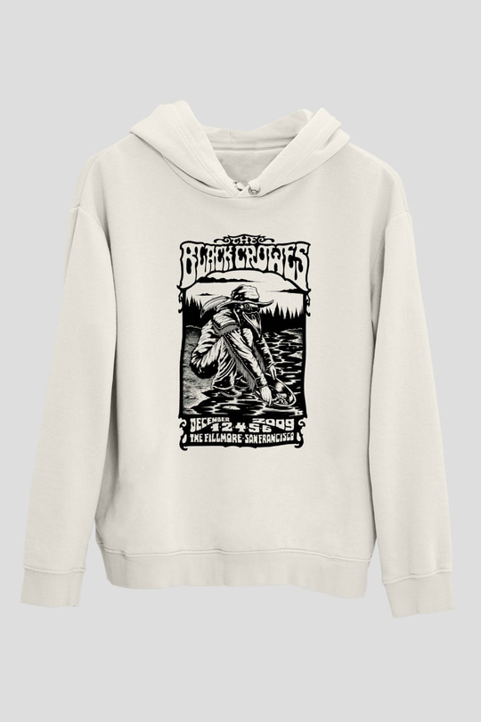 The Black Crowes Beyaz Unisex Kapşonlu Sweatshirt