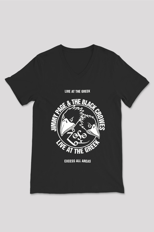 The Black Crowes Siyah Unisex V Yaka Tişört T-Shirt