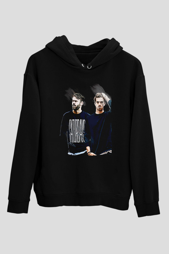 The Chainsmokers Siyah Unisex Kapüşonlu Sweatshirt