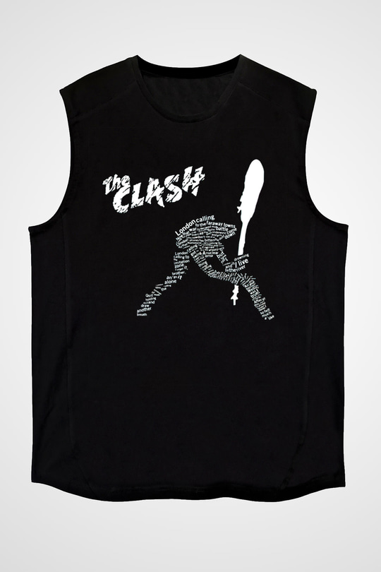 The Clash Siyah Unisex Kolsuz Tişört