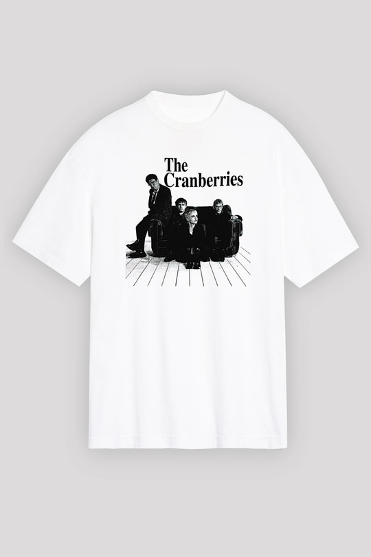 The Cranberries Baskılı Beyaz Unisex Oversize Tişört - Tshirt