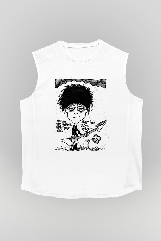 The Cure Beyaz Unisex Kolsuz Tişört