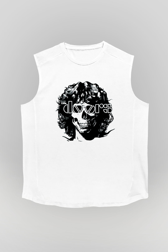 The Doors Beyaz Unisex Kolsuz Tişört