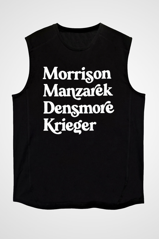 The Doors Siyah Unisex Kolsuz Tişört