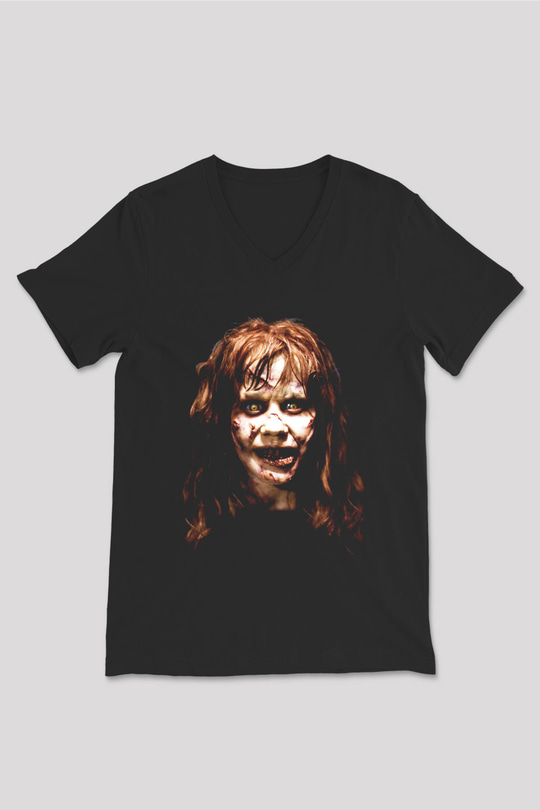 The Exorcist Siyah Unisex V Yaka Tişört