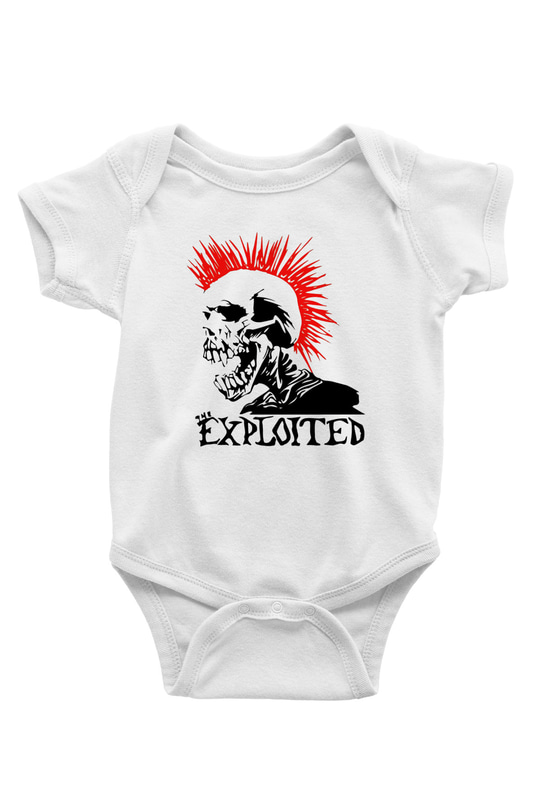 The Exploited Baskılı Beyaz Unisex Bebek Body - Zıbın