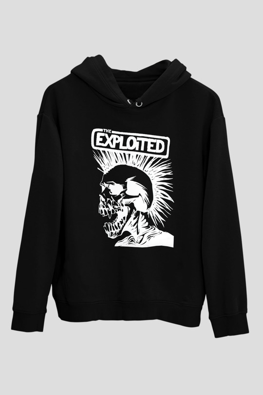 The Exploited Siyah Unisex Hoodie