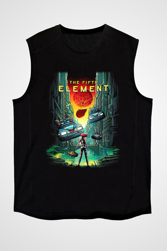 The Fifth Element Siyah Unisex Kolsuz Tişört