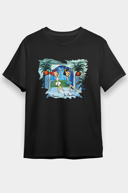 The Flintstones Taş Devri Siyah Unisex Tişört