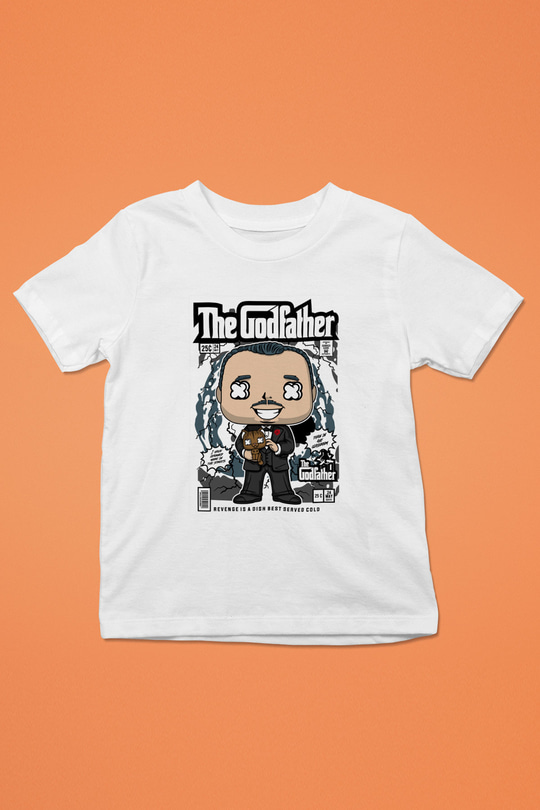 The Godfather Corleone Baskılı Unisex Beyaz Çocuk Tişört