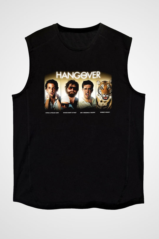 The Hangover Siyah Unisex Kolsuz Tişört