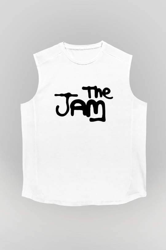 The Jam Beyaz Unisex Kolsuz Tişört