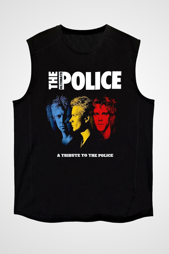 The Police Siyah Unisex Kolsuz Tişört