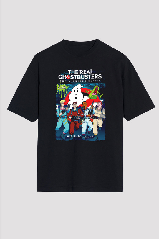 The Real Ghostbusters Hayalet Avcıları Siyah Unisex Tişört