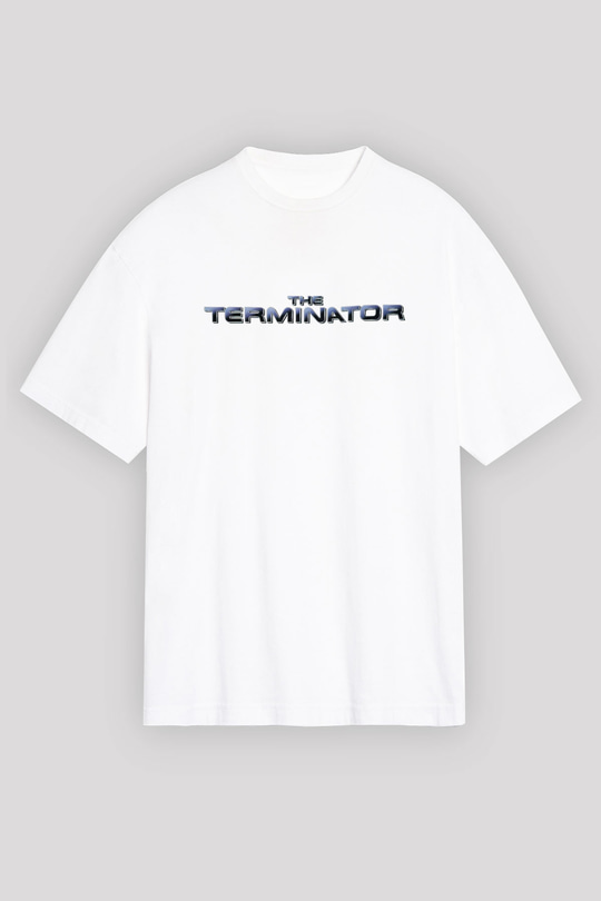 The Terminator Beyaz Unisex Oversize Tişört T-Shirt