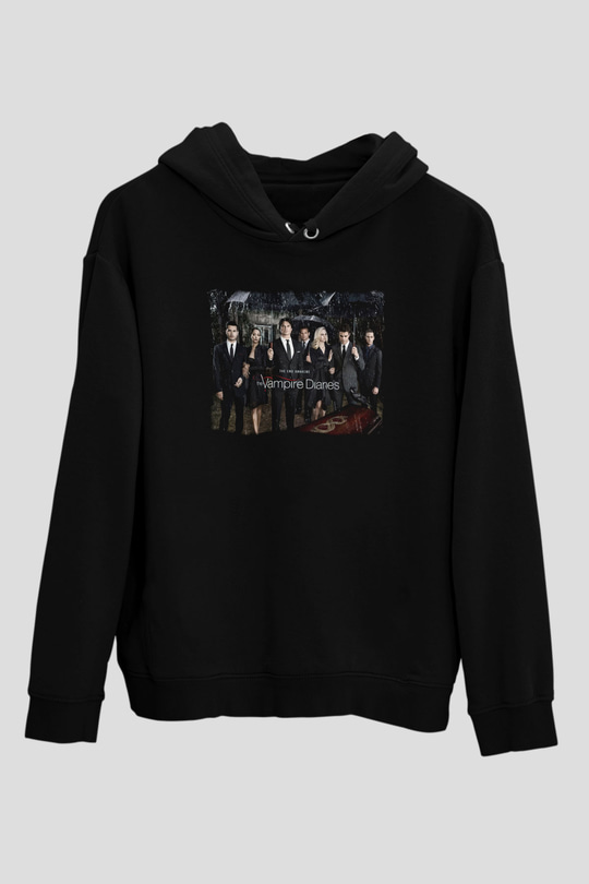 The Vampire Diaries Siyah Unisex Hoodie