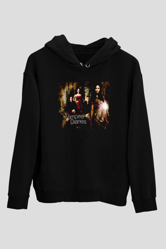 The Vampire Diaries Siyah Unisex Hoodie