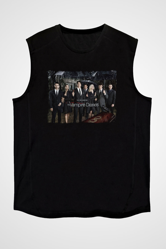 The Vampire Diaries Siyah Unisex Kolsuz Tişört