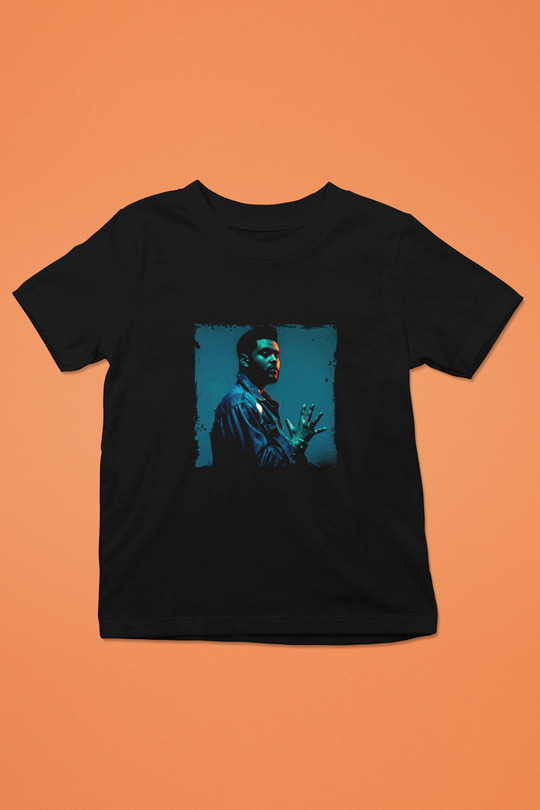 The Weeknd Baskılı Unisex Siyah Çocuk Tişört