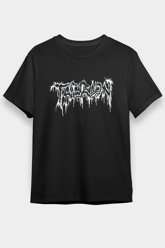 Therion Baskılı Unisex Siyah Tişört - Tshirt