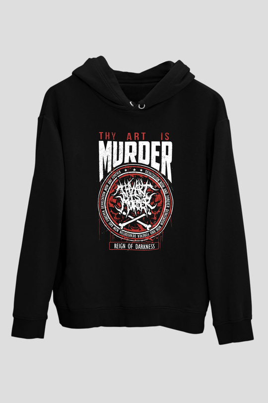 Thy Art Is Murder Siyah Unisex Kapşonlu Sweatshirt