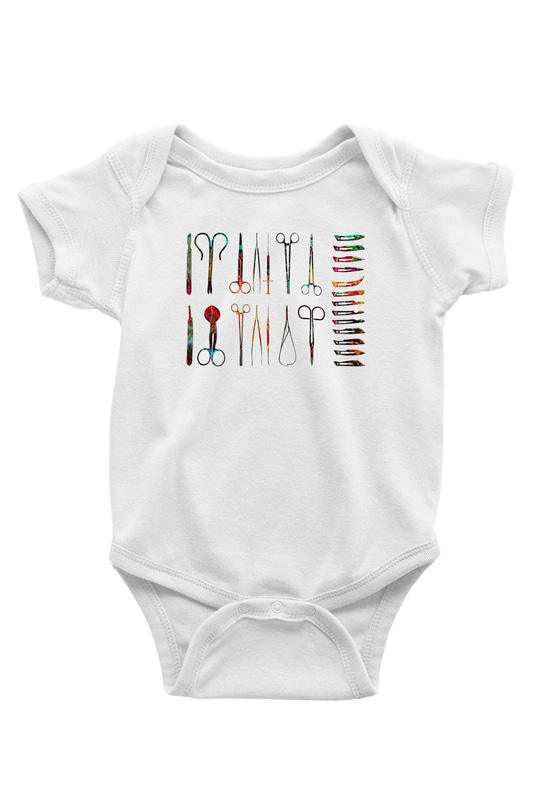 Tıp Bayramı Baskılı Beyaz Unisex Bebek Body - Zıbın
