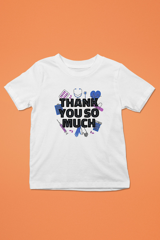 Tıp Bayramı Baskılı Beyaz Unisex Beyaz Çocuk Tişört - Tshirt