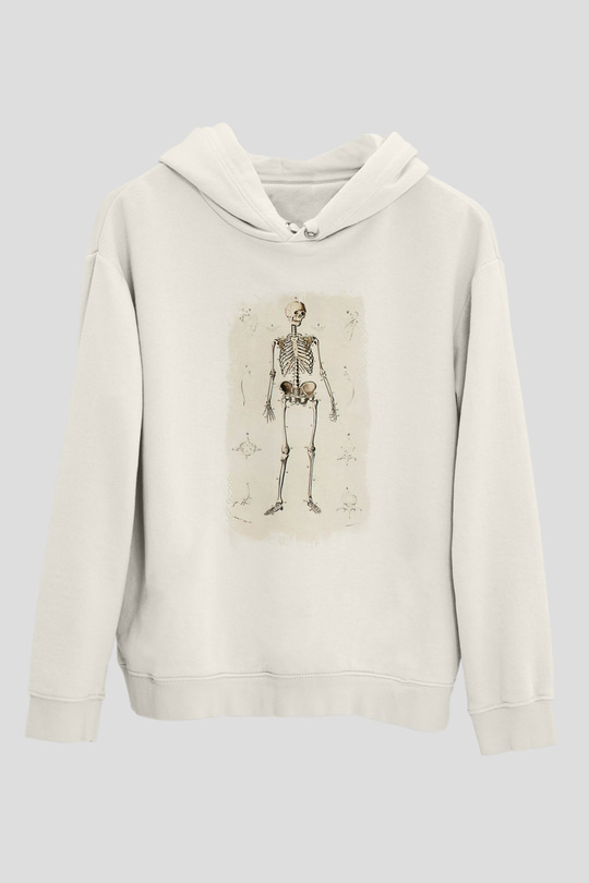Tıp Bayramı Baskılı Beyaz Unisex Kapüşonlu Sweatshirt