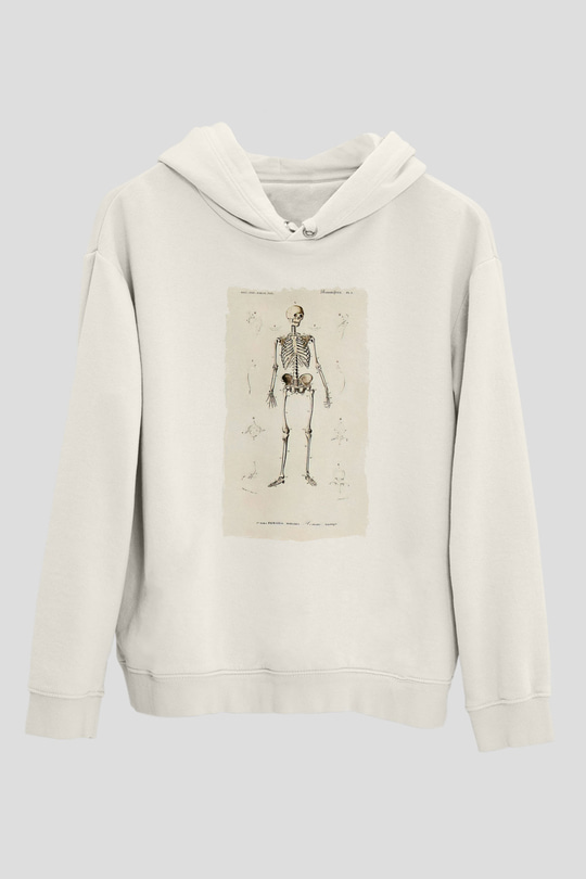 Tıp Bayramı Baskılı Beyaz Unisex Kapüşonlu Sweatshirt