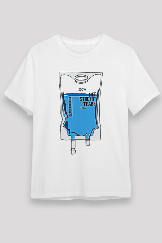 Tıp Bayramı Baskılı Unisex Beyaz Tişört - Tshirt